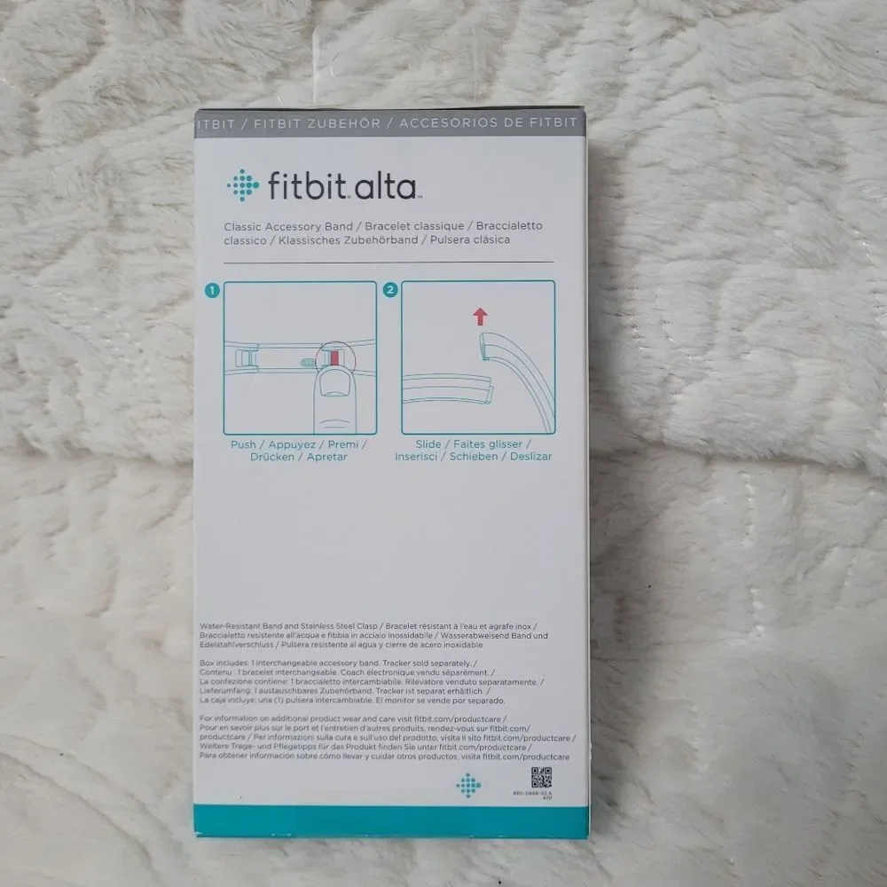 Fitbit Alta Classic Accessory Band Blue Unisex Large Authentic New in Box